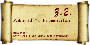 Zakariás Eszmeralda névjegykártya